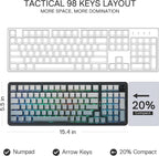Redragon K686 PRO 98 Keys Wireless Gasket RGB Gaming Keyboard, 3-Mode PBT - Image 3