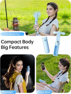 JISULIFE Handheld Fan with 4500 mAh Powerbank Max 37 Hours Runtime, Pocket - Image 2