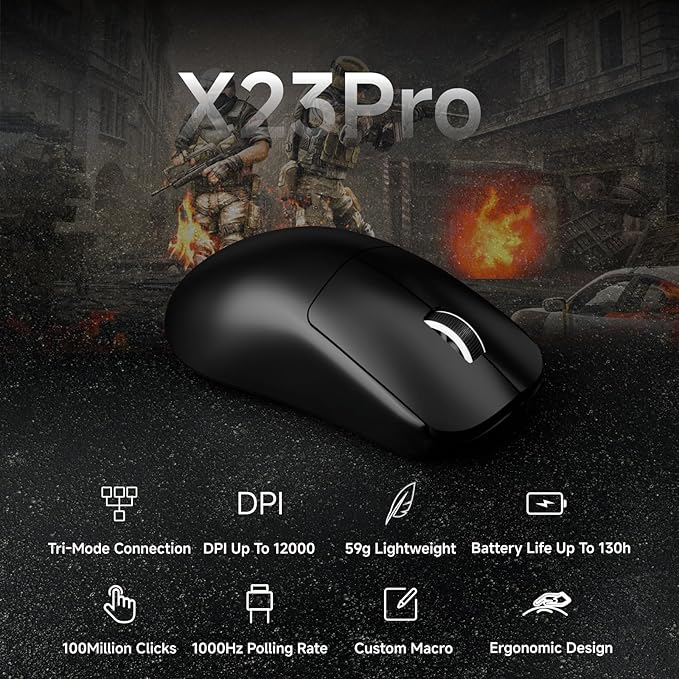 EWEADN X23Pro Wireless Gaming Mouse, 49g Lightweight Mouse, PAW3311 Sensor - Image 2