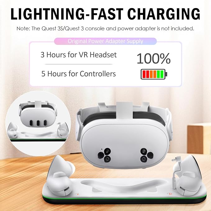 Charging Dock for Quest 3S, VR Stand for Meta Quest3, Charge Station for Oculus - Image 3