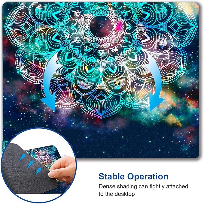Redragon Galaxy Mandala Gaming Mouse Mat, Square Waterproof Rubber Base Mouse - Image 6