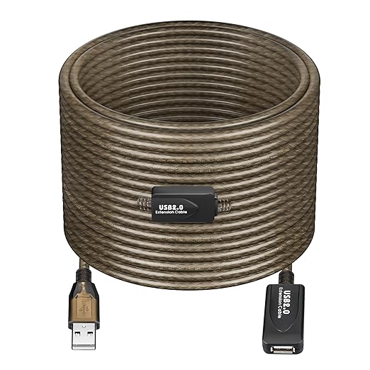 65 FT USB Extension Cable, USB 2.0 Type A Male to A Female Active Repeater by Unknown