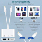 USB-C & Lightning to 3.5mm Headphone Adapter, 3-in-1 USB OTG Camera Adapter & - Image 7