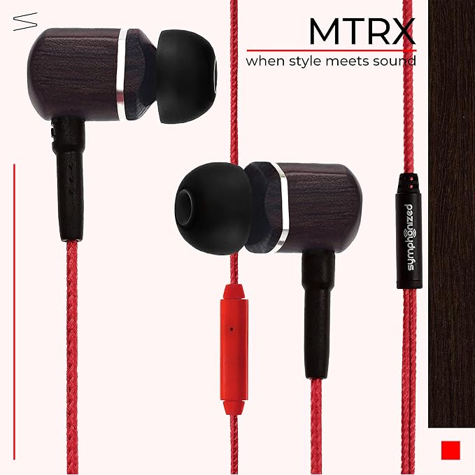 Symphonized MTRX Premium Genuine Wood In-ear Noise-isolating Headphones - Image 2