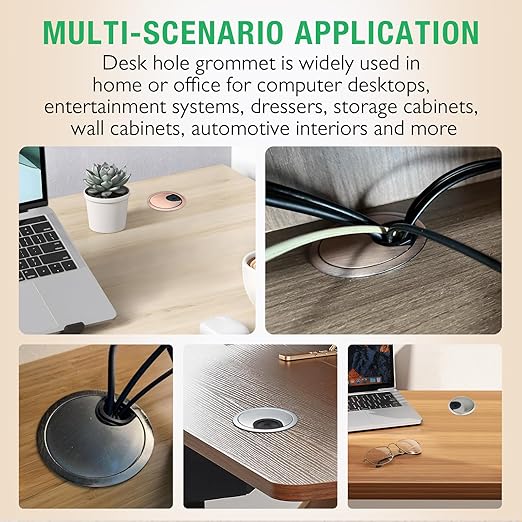 1 Pcs Desk Grommet 2-3/8" / 60 mm, Desk Cord Hole Cover, Cable Grommet Metal - Image 7