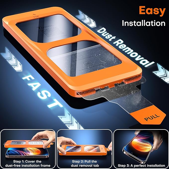 TOCOL for iPhone 16 Pro Max Screen Protector 9H Hardness Military Grade - Image 4