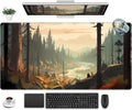 Desk Mat Gaming Desk Pad Valleys, Forest Mouse Pad XXL Extended Large Mouse and by Unknown