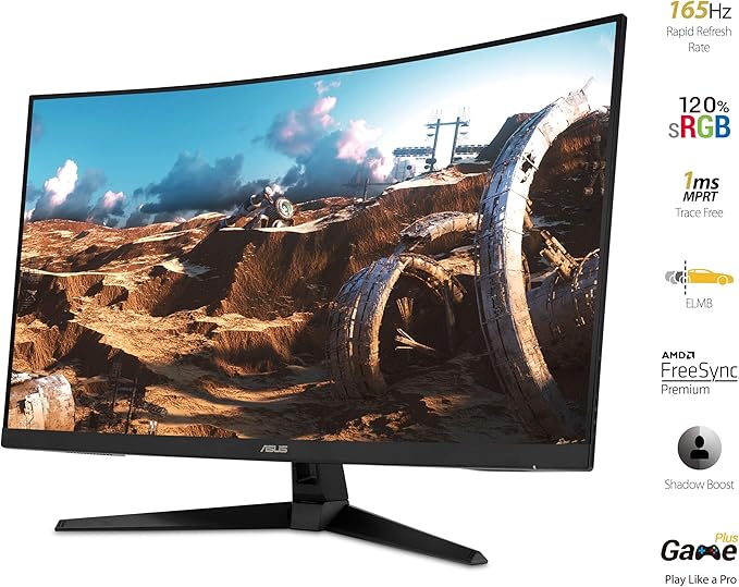 ASUS TUF Gaming VG328H1B 32” Curved Monitor, 1080P Full HD, Extreme Low Motion - Image 2