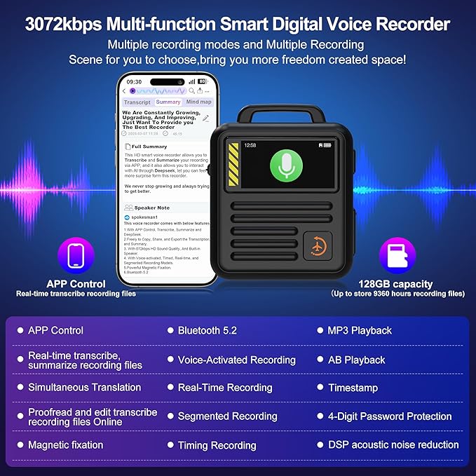 128GB Digital Voice Recorder - Image 3