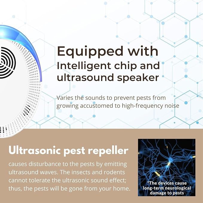 Ultrasonic Pest Repeller Mice Repellent Indoor Pest Repellent Ultrasonic Plug in - Image 2