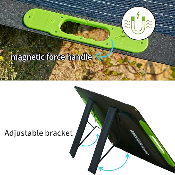 BLUERISE 60W Solar Panel Monocrystalline ETFE Cover Portable Foldable Solar - Image 7