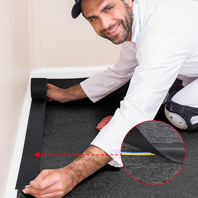Cable Floor Strip Cord Cover Grip Floor Cable Protector Carpet Cable Management - Image 7