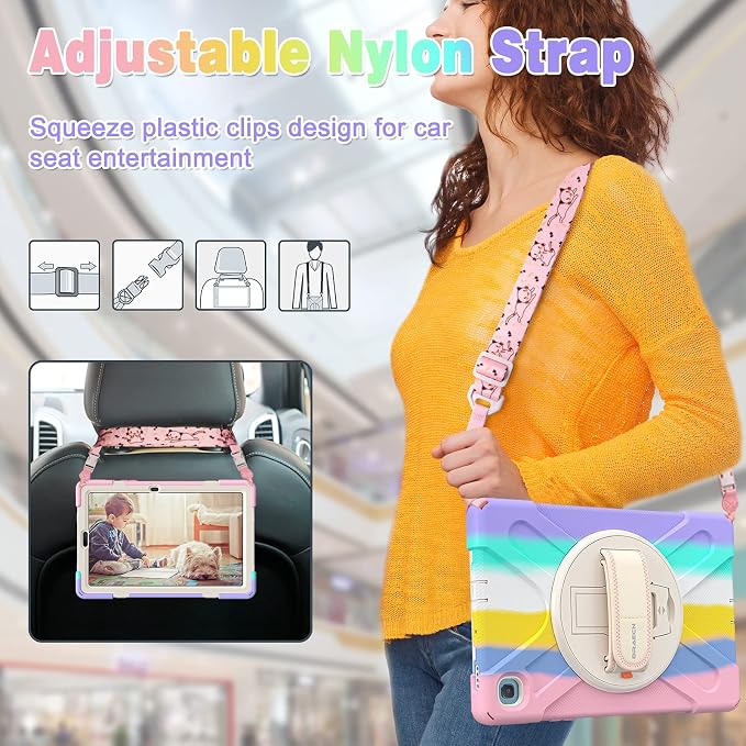 BRAECN for Galaxy Tab S6 Lite Case for Kids, Heavy Duty Rugged Shockproof Case - Image 5