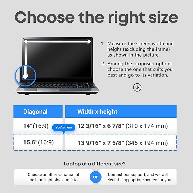15.6 inch Blue Light Blocking Screen Protector Panel - Image 6