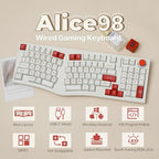 Feker Alice98 Ergonomic 98 Keys Custom Mechanical Keyboard, VIA Programmable - Image 2