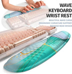 2-in-1 Ergonomic Set, Wave Keyboard Wrist Rest and Massage Slope Mouse Pad - Image 2