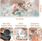 Mouse Pad Large Rose and Leaves Non-Slip Game Desk Mat - Image 3