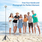 ATUMTEK 60" Selfie Stick Tripod, All in One Extendable Phone Tripod Stand - Image 8