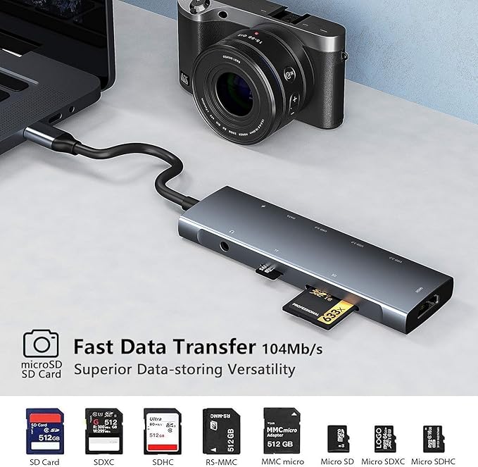 USB C Adapter Docking Station for Galaxy dex iPad Pro, USB-C Multiport Adapter - Image 5