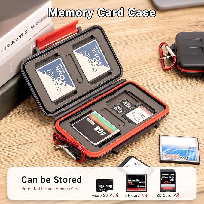 Kiorafoto 28 Slots : 16 TF + 8 SD + 4 CF Memory Card Holder Case Storage - Image 2