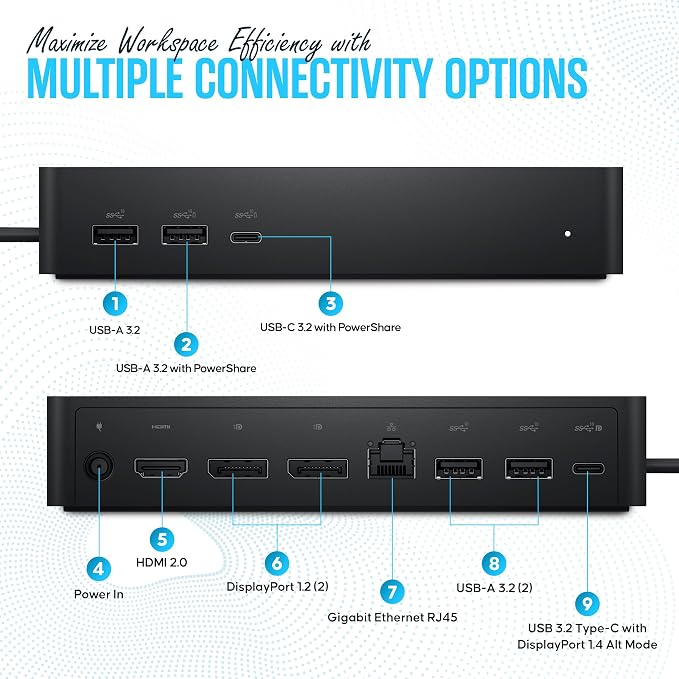 UD22 Dell Universal Docking Station USB-C/USB-A Supports Dual/Triple & 4 - Image 4