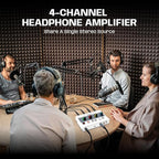 4 Channel Headphone Amplifier 7 Color Light Headphones Amp - Image 2
