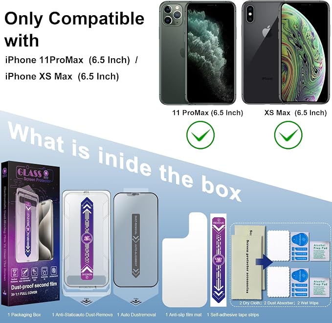 2 Pack Matte Screen Protector for iPhone 11 Pro Max and iPhon XS MAX 6.5-Inch - Image 2