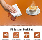 Desk Mat with Lip & Reinforced Stitched Edge|Non-Slip Waterproof PU Leather - Image 5