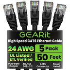 GearIT Cat 6 Ethernet Cable Pack by GEARit