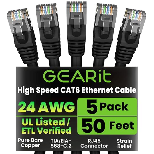 GearIT Cat 6 Ethernet Cable Pack by GEARit