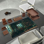 Green Plant Desk Pad Gaming Pad Extra Large Desk Mats Full Desk Mouse Pad XXL - Image 3
