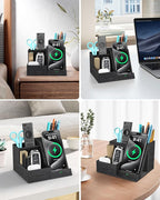 Wireless Charger with Desk Organizer, Pen Pencil Holder, Office Supplies and - Image 9