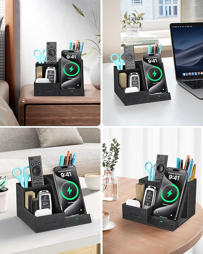 Wireless Charger with Desk Organizer, Pen Pencil Holder, Office Supplies and - Image 9
