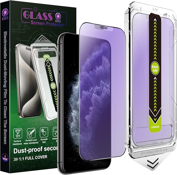 9H Tempered Glass, Anti-Glare, Full Coverage, Anti-Fingerprint, Auto Dust by SYSHANGYAN