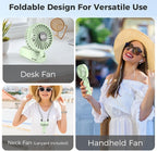 Portable Handheld Fan, 5000mAh Rechargeable Battery, Max 15H Cooling, 4 Speeds - Image 5