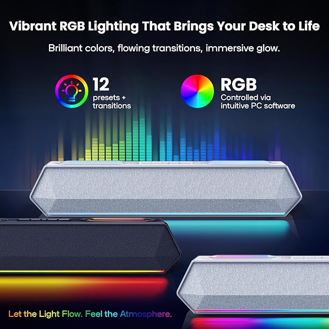Deeyaple Computer Speakers, 40W Wireless Soundbar - Image 4
