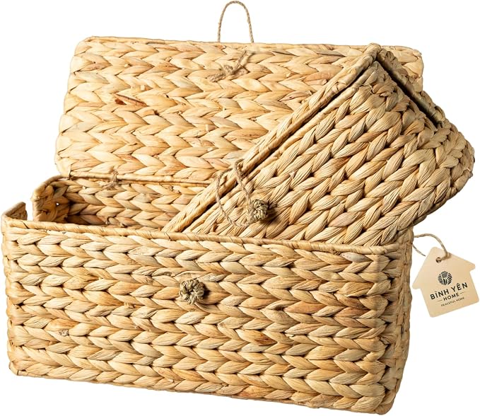 Wicker Cable Management Box by BINHYENHOME