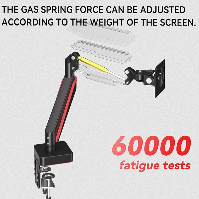 Premium Aluminum Heavy Duty Monitor Arm, - Image 5