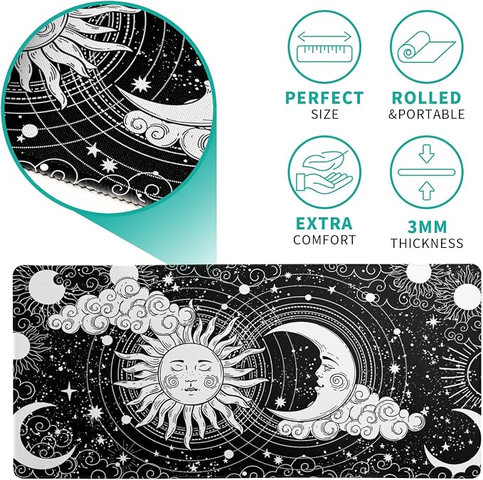 Magic Astrology Extended Big Mouse Pad Large, Gaming Mouse Pad Desk Pad - Image 5