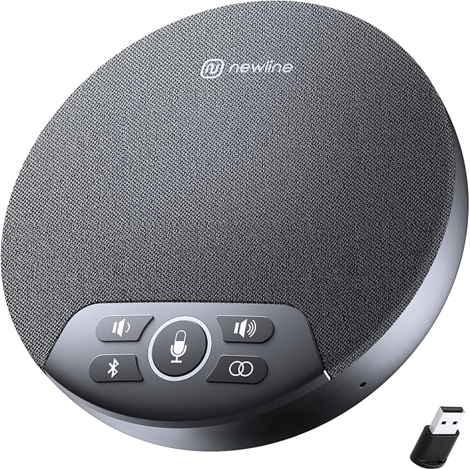 N newline Conference Speaker and Microphone, 4 AI Mics 360° Voice Pickup by Nnewline