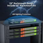 24 Port Gigabit POE+ Switch, Easy Smart Cloud Managed Swtich, 24*POE+ RJ45 - Image 9