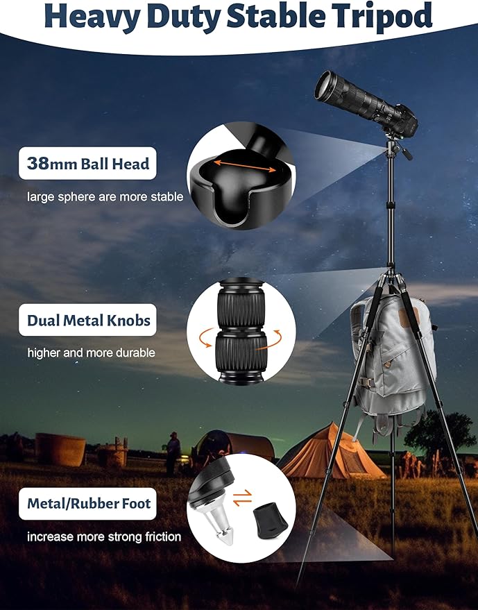 JOILCAN Camera Tripod, Heavy Duty Tripod - Image 4