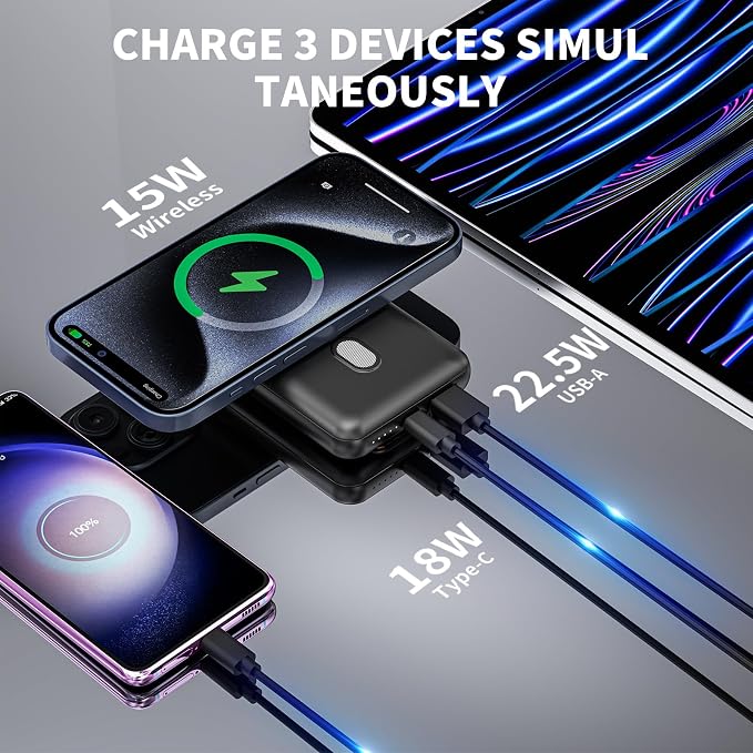 Magnetic Power Bank 10000mAh, Wireless Portable Charger - Image 7