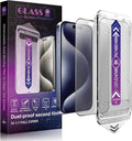 2 Pack Matte Screen Protector for iPhone 15 Pro 6.1-Inch Auto Dust Removal by SHANG+PIN+JIA