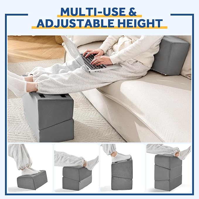 Foot Rest for Under Desk at Work, Adjustable Footrest for Office Chair & Gaming - Image 4