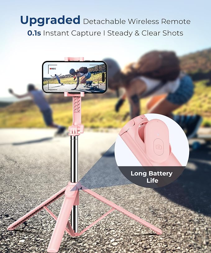 67‘’ Selfie Stick Tripod, Phone Tripod - Image 3
