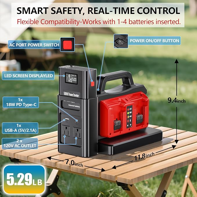 500W Pure Sine Wave Power Inverter - Image 5