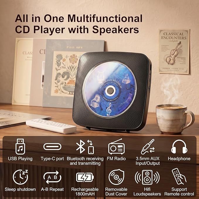 Gueray Portable CD Player Bluetooth: CD Players - Image 7