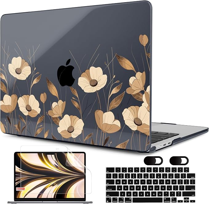 MEEgoodo Case for M4/M3/M2 MacBook Air 13.6 inch Case 2025 2024 2022, Fit Model by MEEgoodo