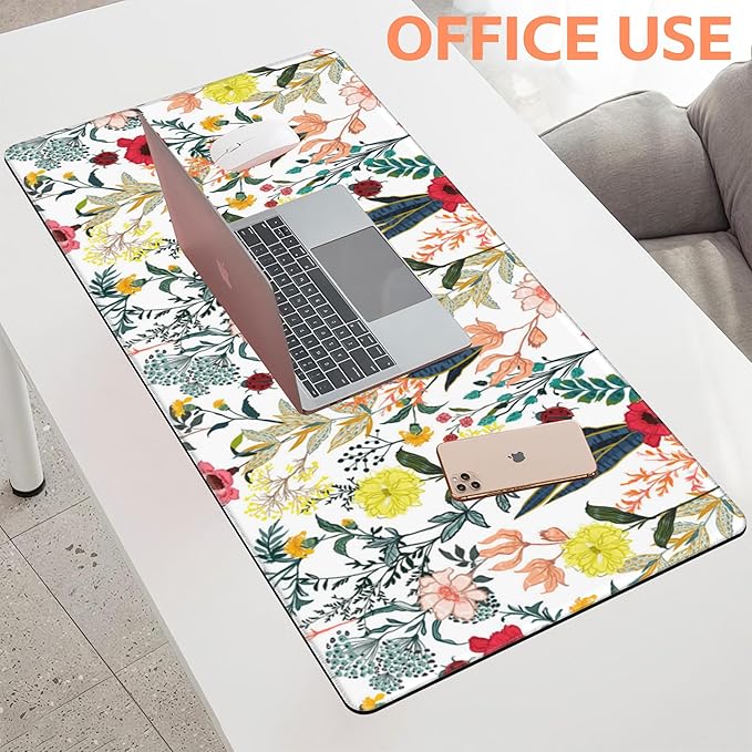 Mouse Pad Large Summer Flower Non-Slip Gaming Desk Mat - Image 5